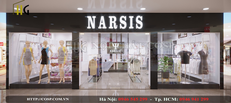 Thiết kế shop thời trang với mặt tiền đẹp, hiện đại
